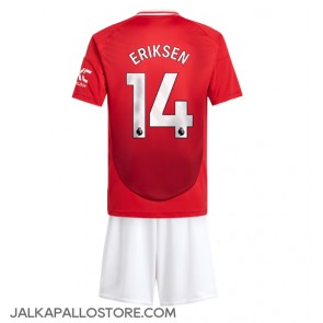 Manchester United Christian Eriksen #14 Kotipaita Lapsille 2024-25 Lyhythihainen (+ shortsit)